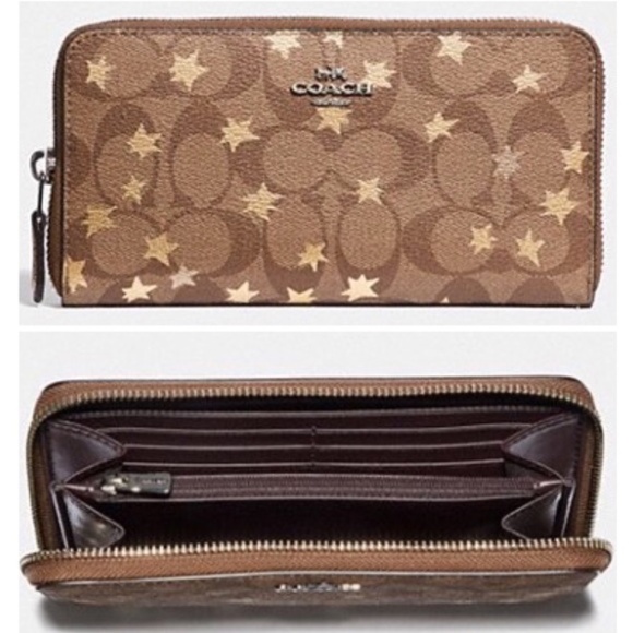 Coach accordion zip wallet with stars - Picture 1 of 12